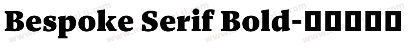 Bespoke Serif Bold字体转换